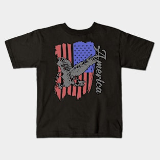 Copy of Patriotic Eagle American 4th Of July 1776 Freedom Born Free Kids T-Shirt